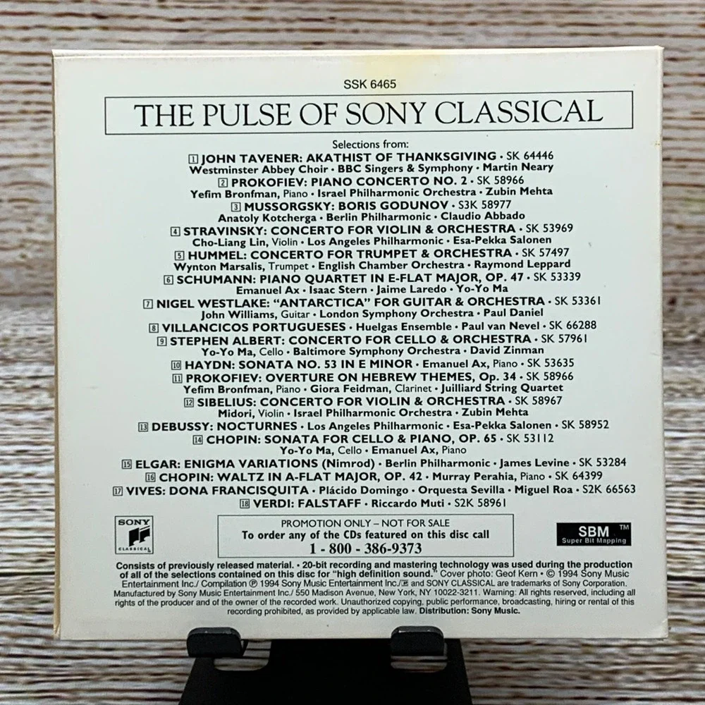 The Pulse Of Sony Classical (New Releases, Fall '94) [1994‎ CD]